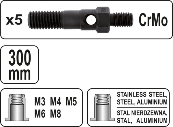 YATO Käsi-neetmutritangid M3-M8