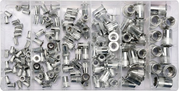 YATO Neetmutrite komplekt alumiinium M3- M10, 150 osa