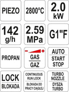 YATO Gaasipõleti TURBO