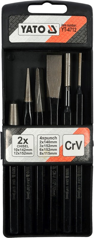 YATO Väljalööjate komplekt 6 osa