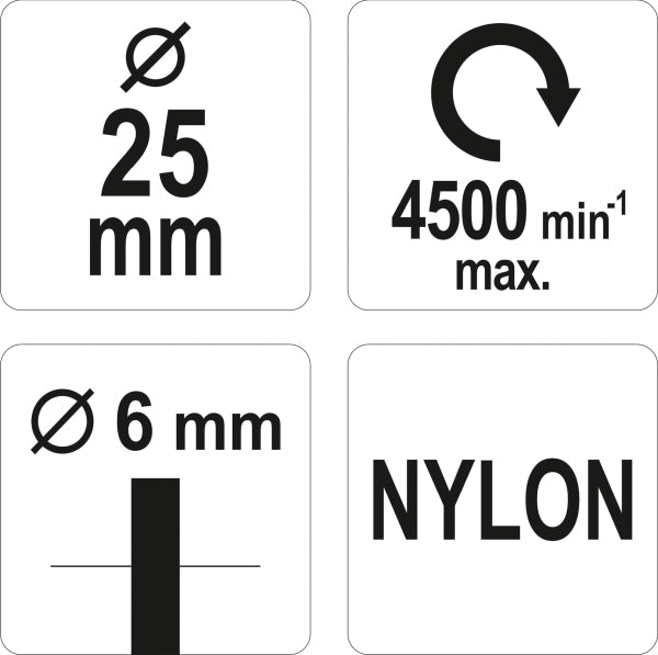 YATO Tassihari varrega, NYLON, 25 mm