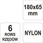 YATO Nailonhari, 4 rida kaabitsaga, plastkäepide
