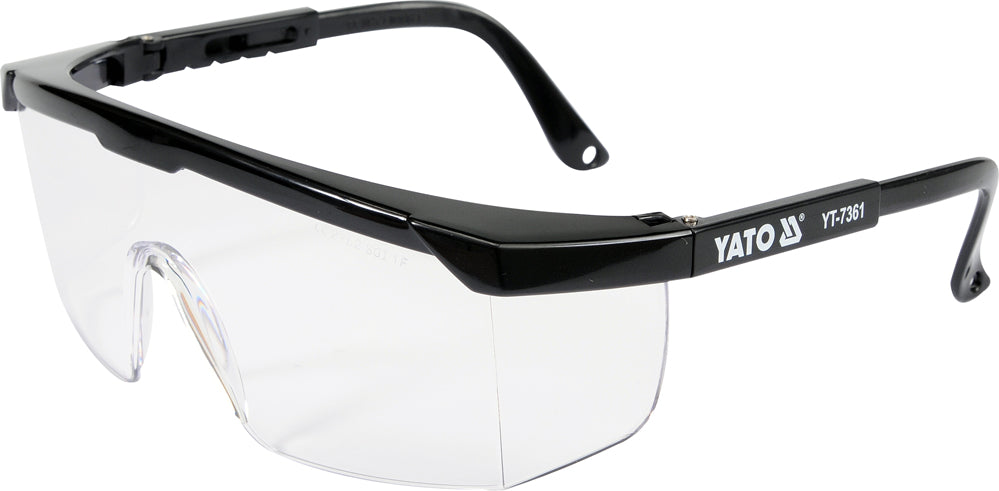 YATO Kaitseprillid mustad, värvitu lääts tüüp 9844
