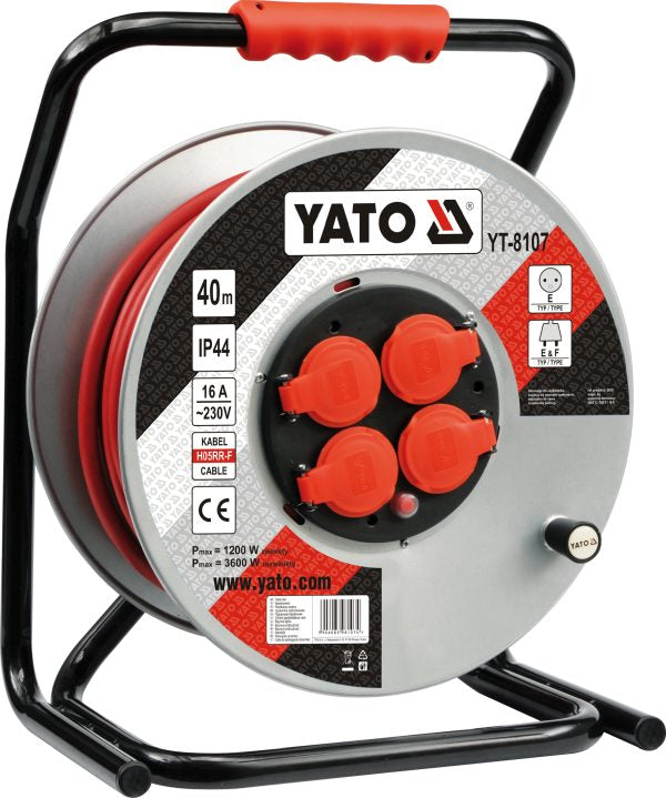 YATO Kaablirull 40 m 3x2,5 mm2 plastist