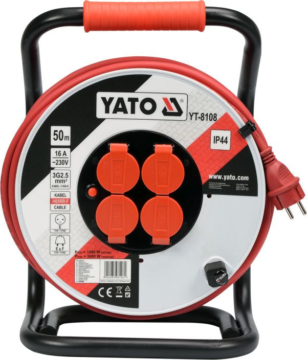 YATO Kaablirull 40 m 3x2,5 mm2 plastist