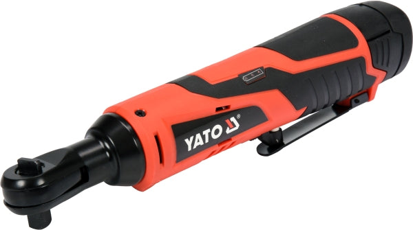 YATO Löökräikvõti 12 V, 3/8-1/2, 45 Nm, komplekt: aku 2 Ah, laadija, padrunid ja adapter