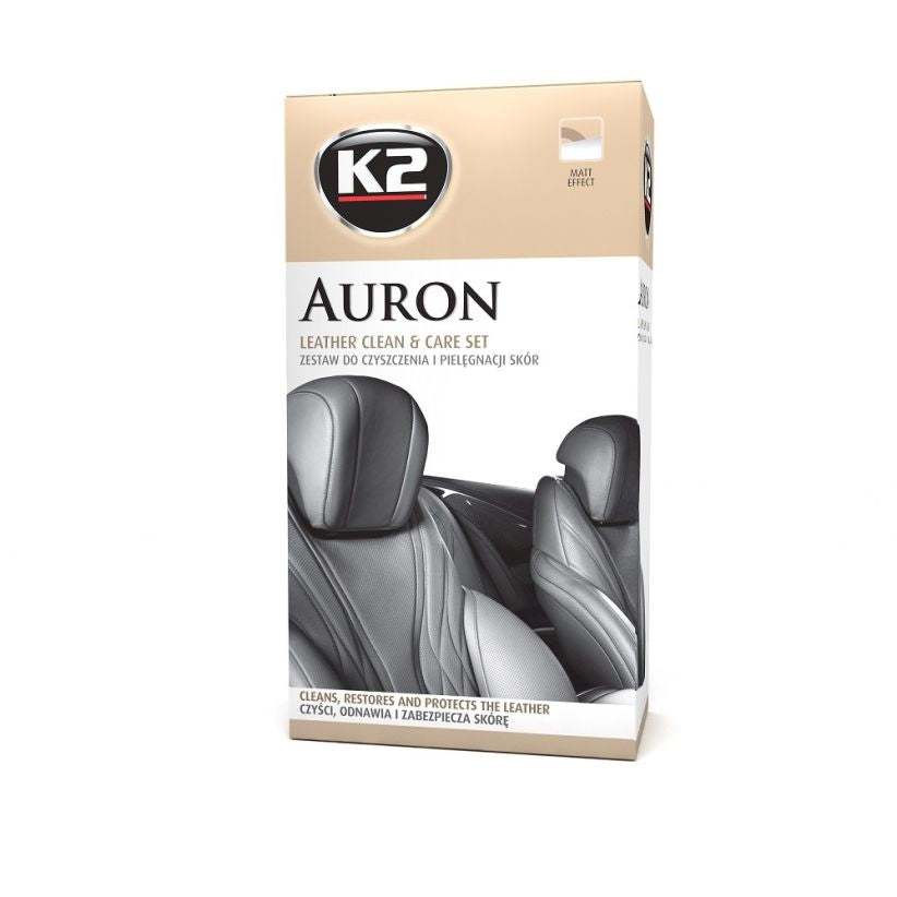 K2 Auron nahapolstri puhastus- ja hoolduskomplekt: Cleaner, Protectant, hari ja mikrofiiber