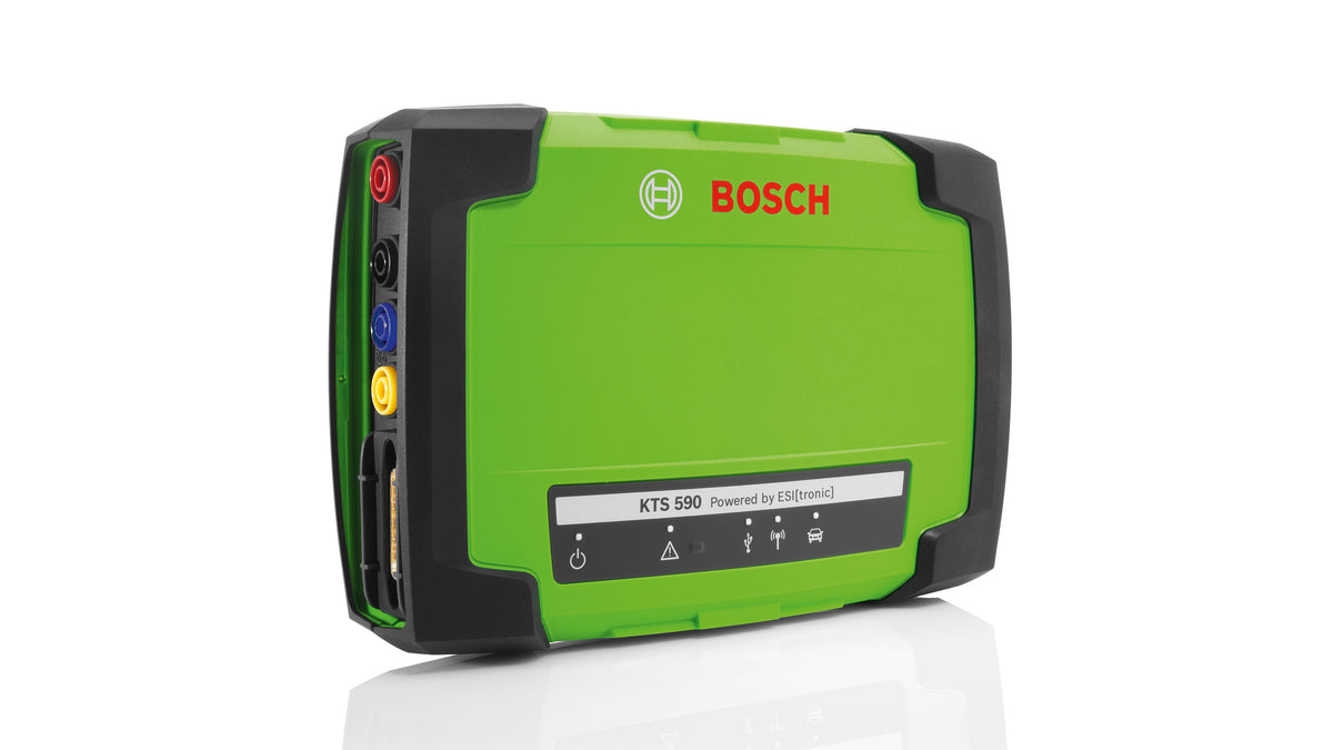 Bosch KTS 590 juhtplokkide diagnostikatester kahekanalilise multimeetri ja ostsilloskoobiga