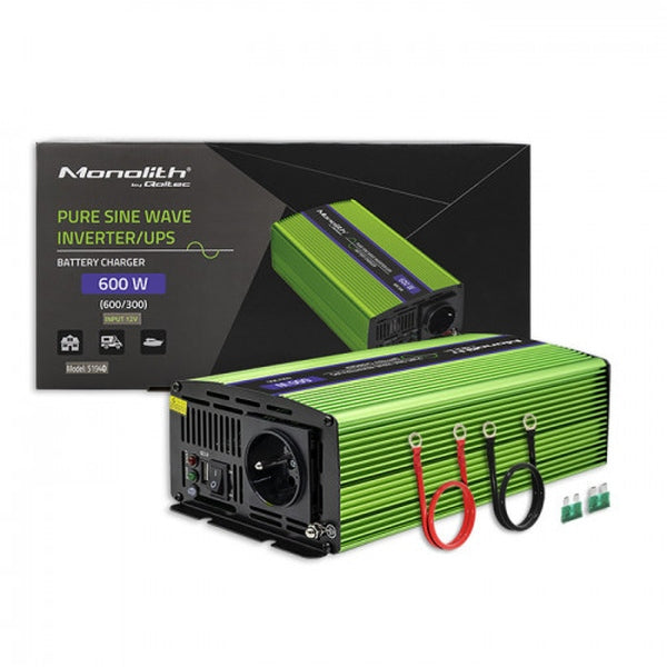 Qoltec Pingemuundur 12 V - 230 V, puhas siinus, 300 W