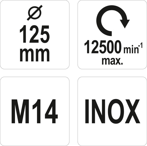 YATO Ketashari M14, INOX, 125 mm