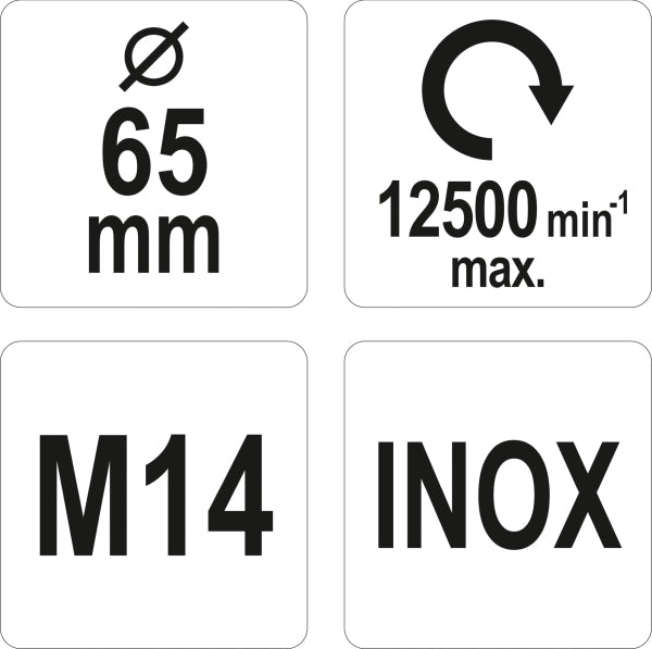 YATO Tassihari M14, INOX, 65 mm