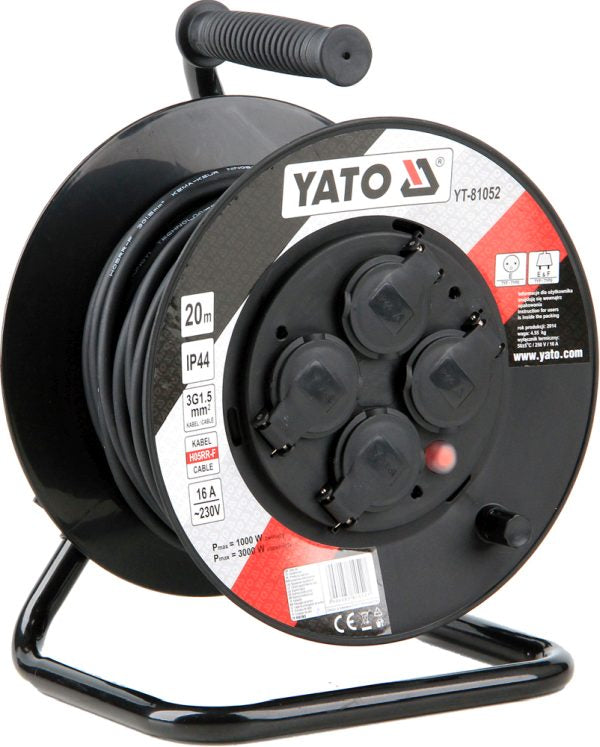 YATO Kaablirull 20 m 3x1,5 mm2