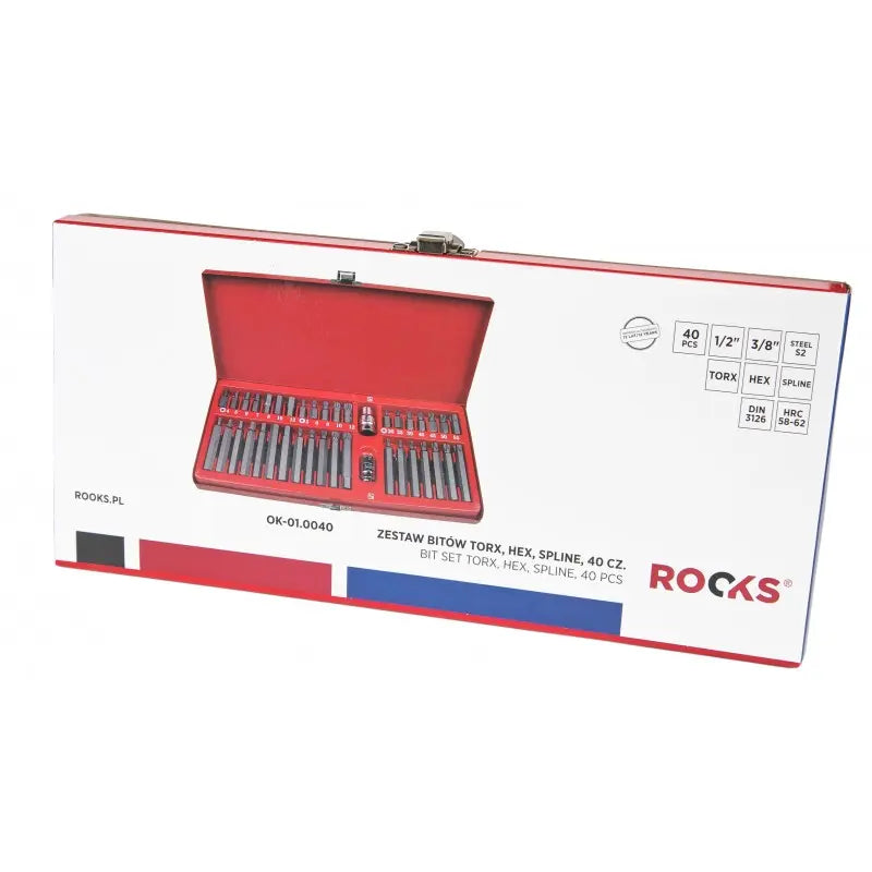 ROOKS Otsakukomplekt TORX HEX Spline 40 osa